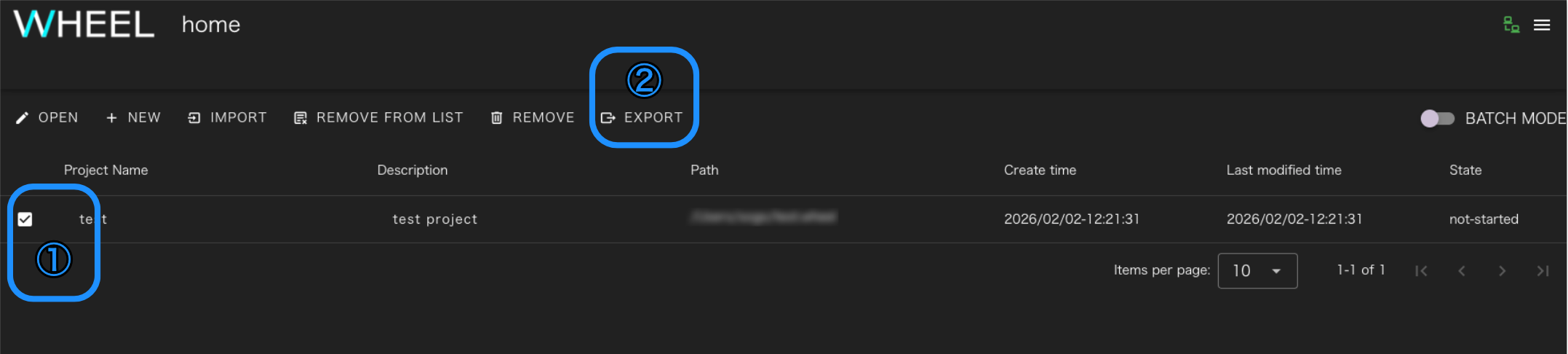 export project img