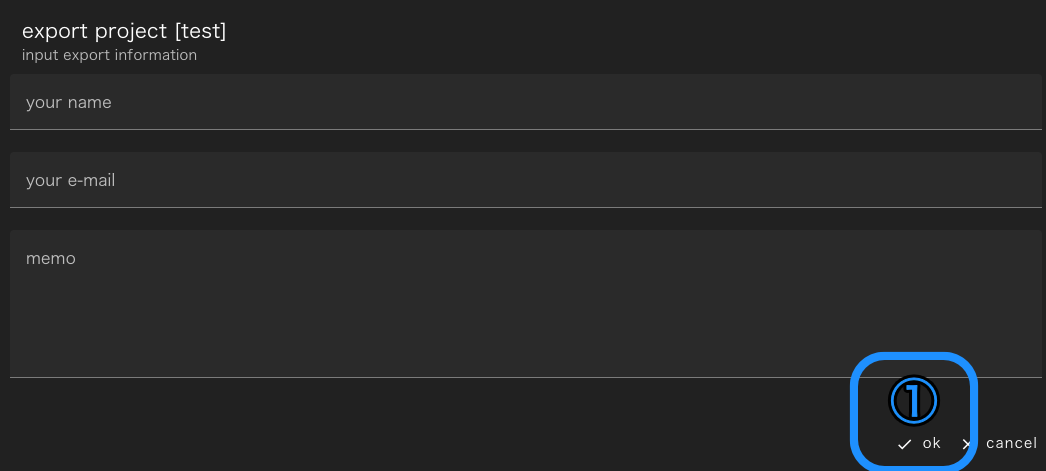 export project dialog img