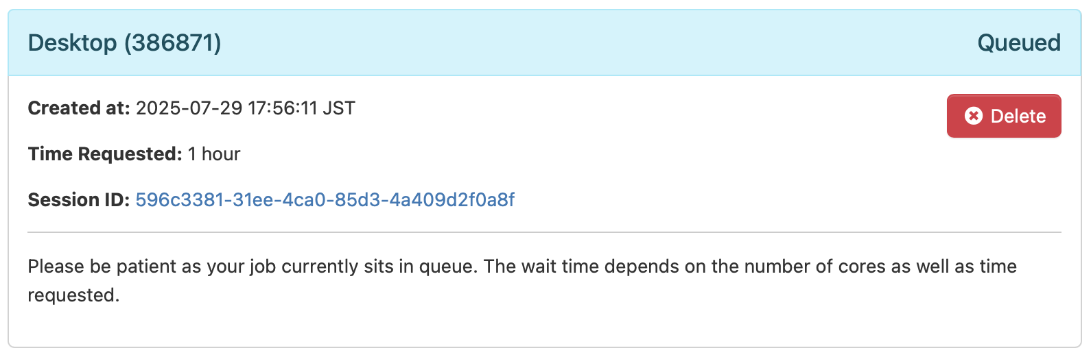 Queued Status